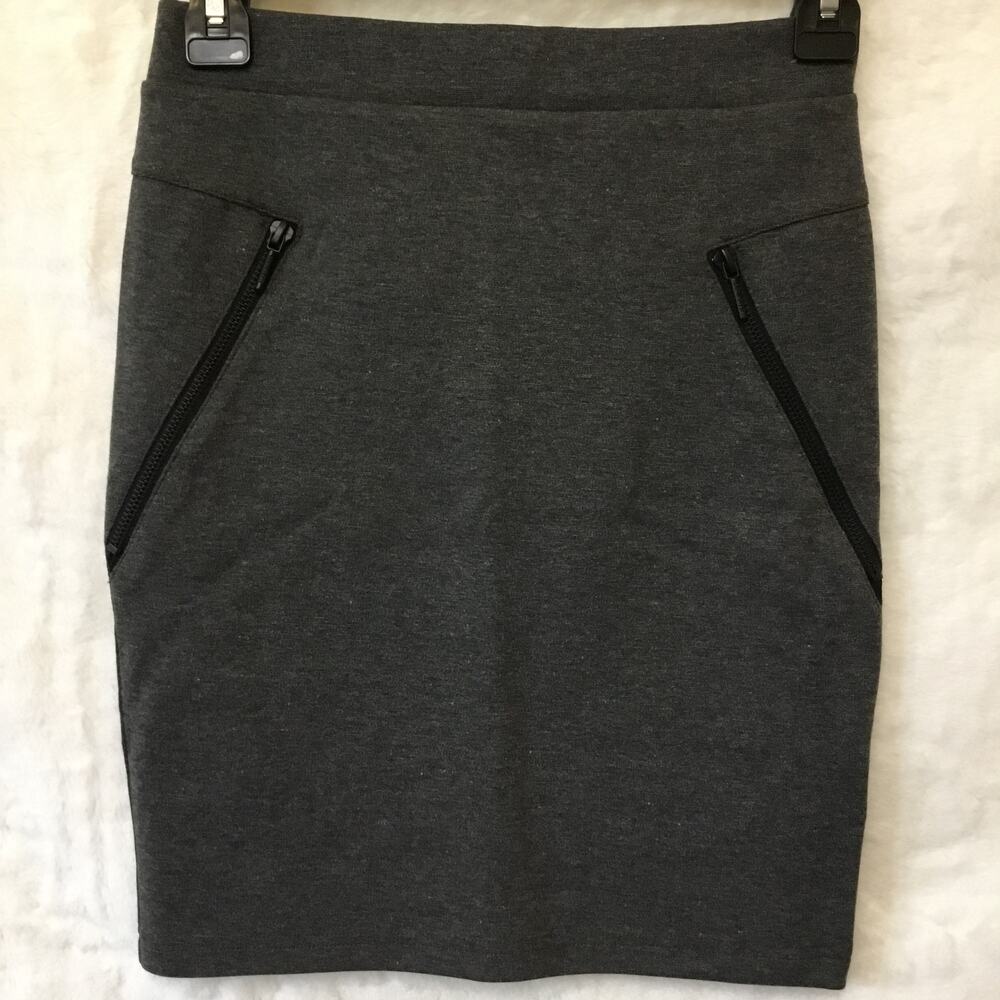 Eleven Paris Gray Knit Pencil Skirt